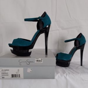 Jessica Simpson Emerald Suede Heels